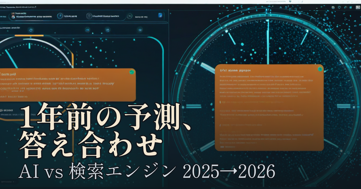 Featured image of post 「AIは検索エンジンを超えるのか？」1年前の自分の記事をAIに読ませてみた