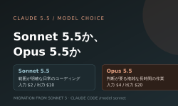 Featured image of post Claude Sonnet 5.5とOpus 5.5、どちらを使うか ── Sonnet 5からの移行とClaude Codeでの切り替え