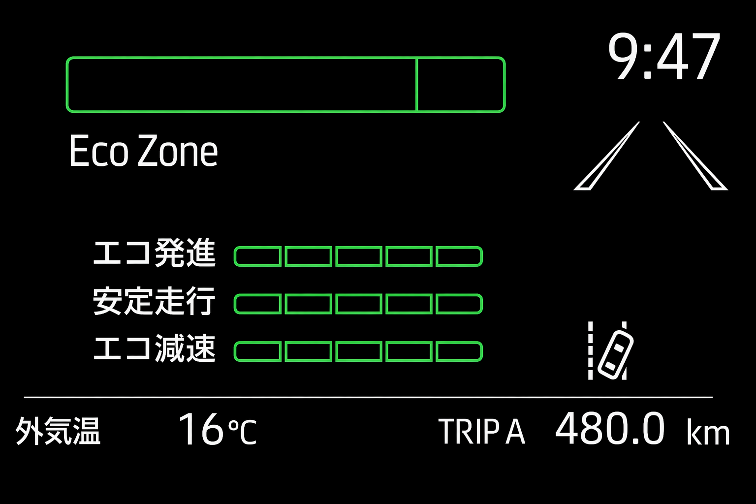 アクアの給油、480kmで19.52L