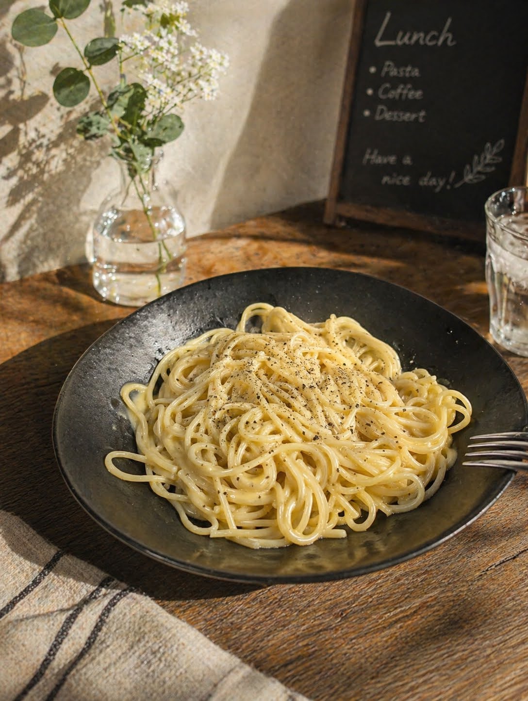 ChatGPTでカフェ風に整えたパスタ