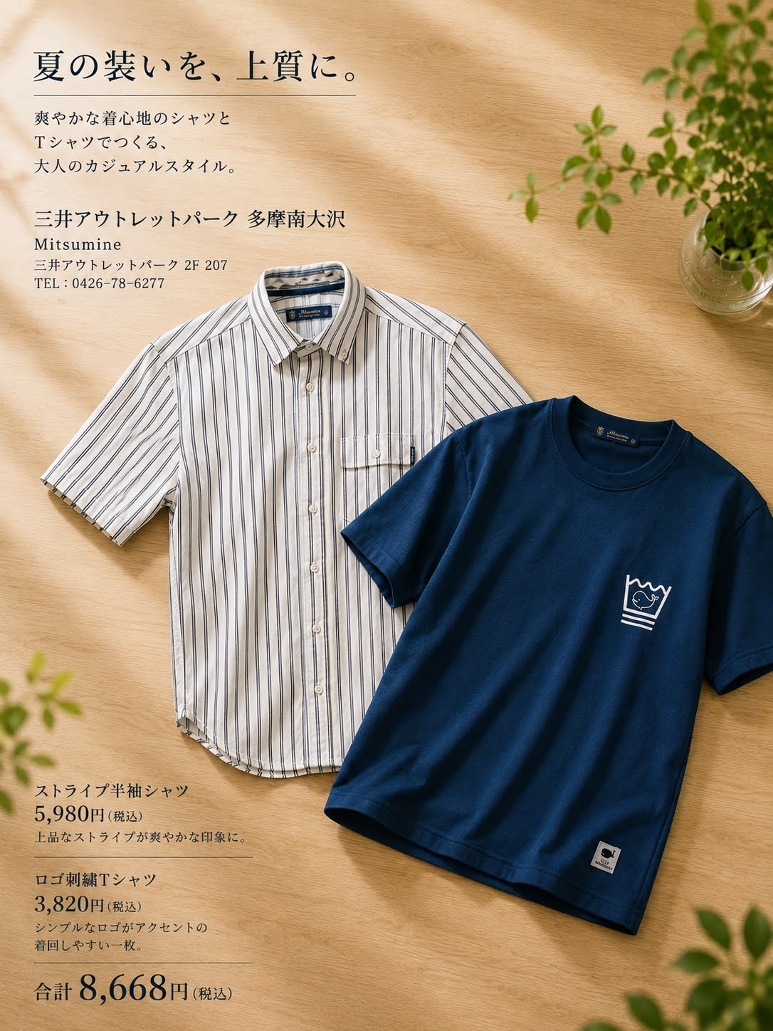 三峰で買ったシャツとTシャツ
