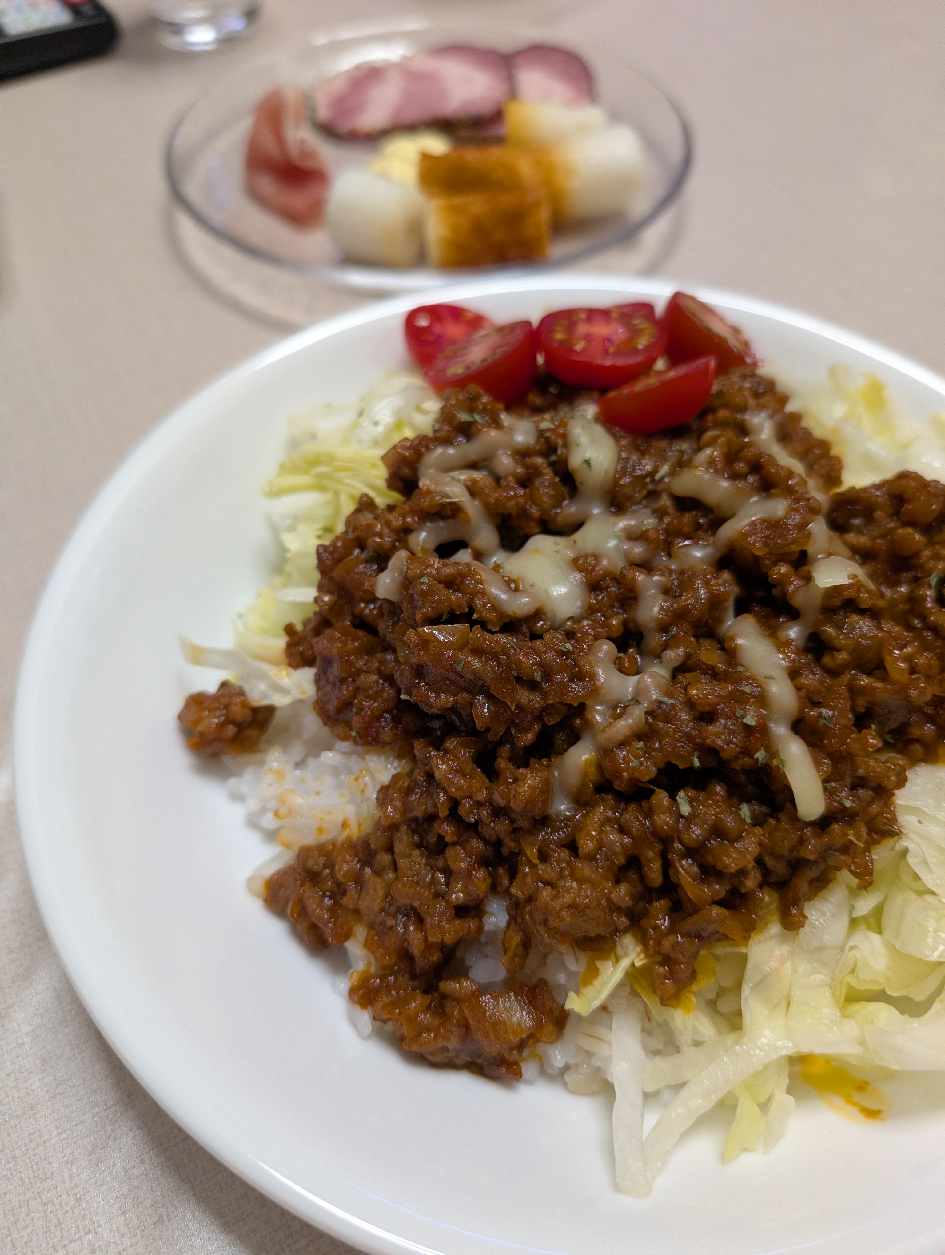 タコライスの夕食