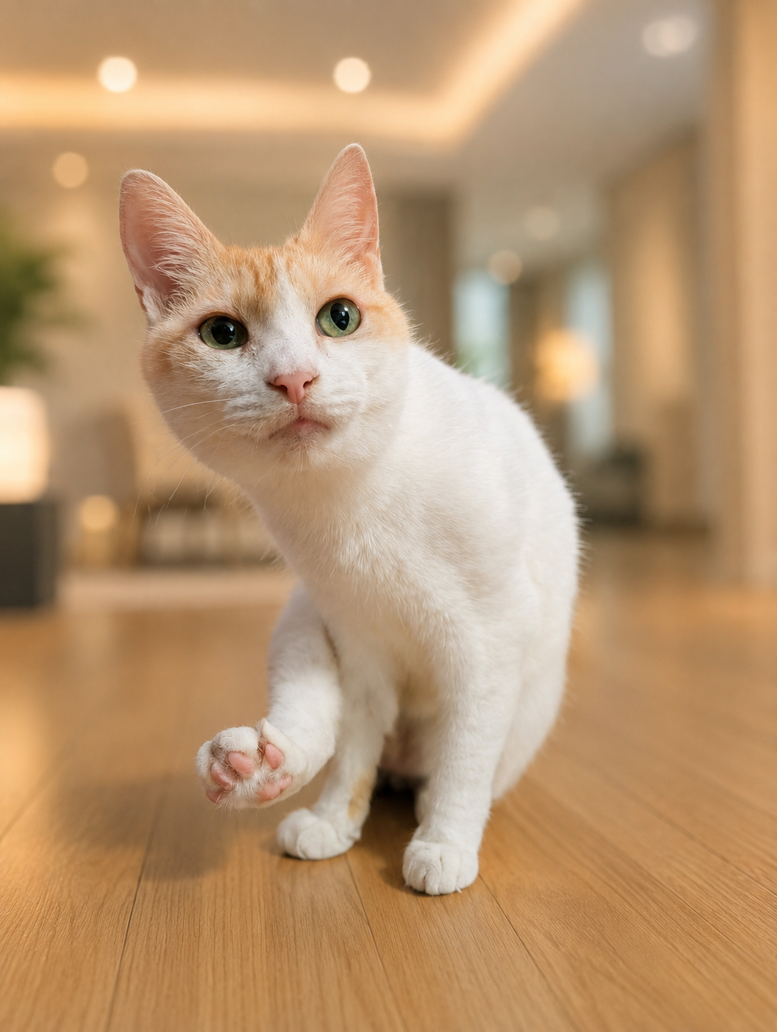 毛づくろい中に変なポーズになったチャコちゃん