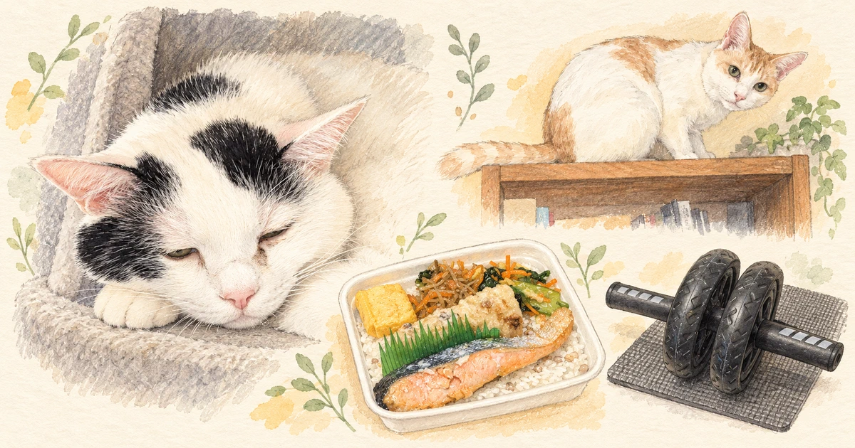 Featured image of post 【10月19日の写真日記】眠すぎるサスケともちミニしゃけ弁当、退職カウントダウン