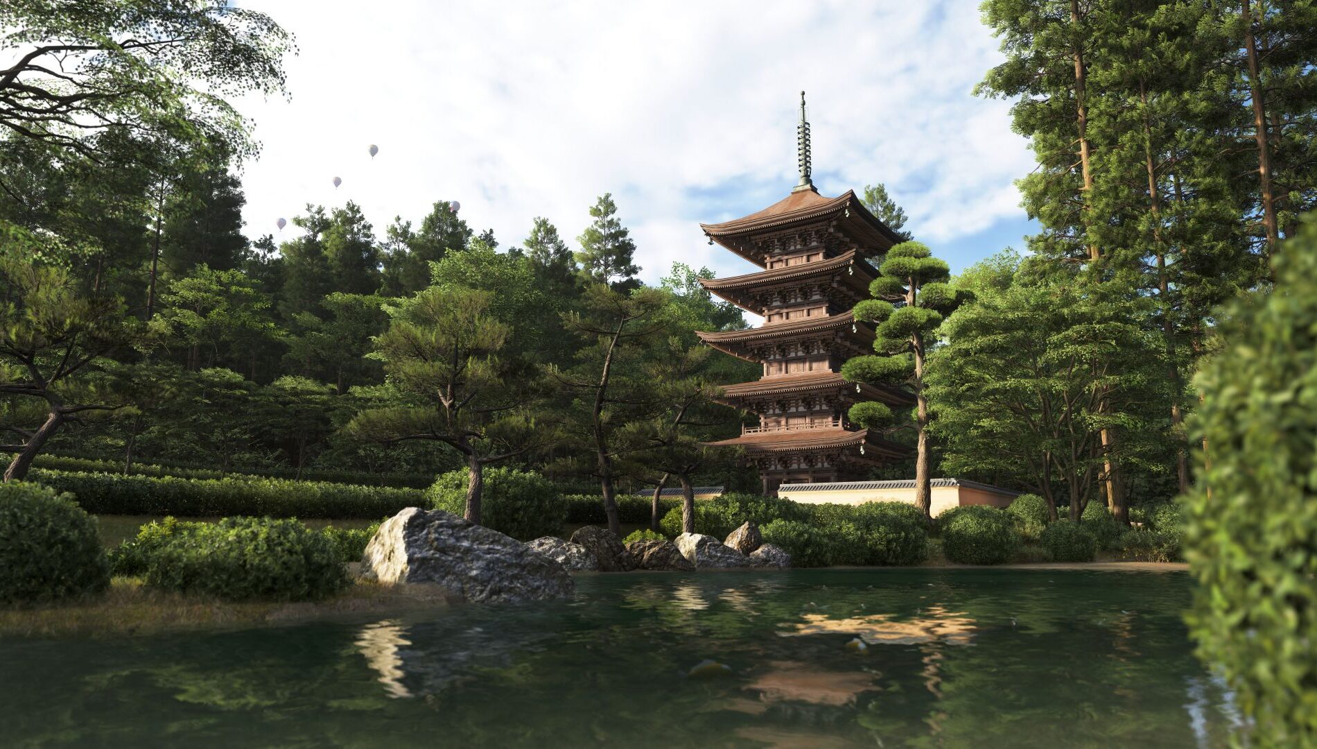 山口・瑠璃光寺の五重塔（出典: Xbox Wire Japan）
