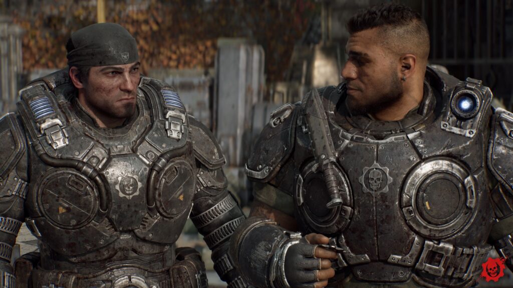 若いマーカスとドムが向き合う場面