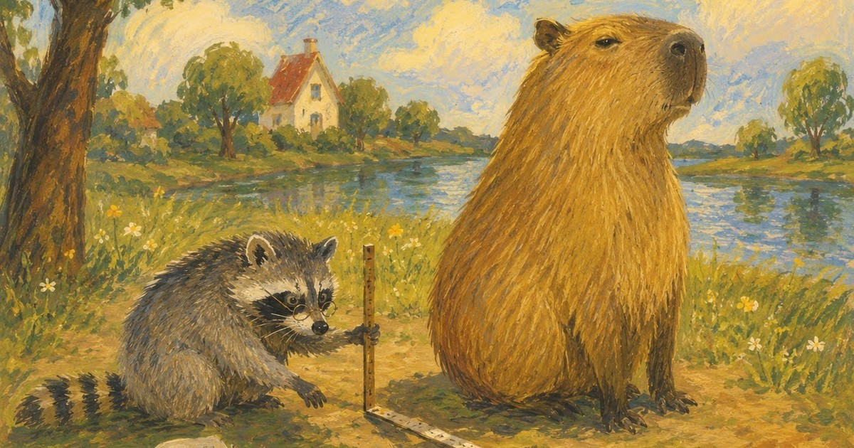 Featured image of post アライグマ影測定士、本日も業務中