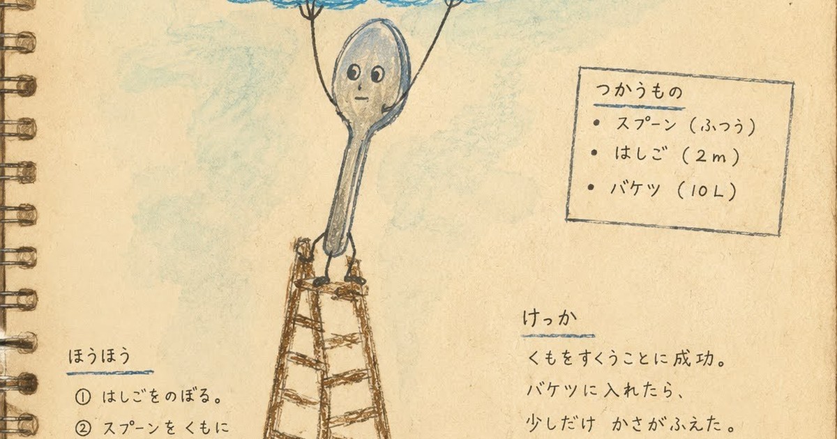 Featured image of post じっけん：スプーンは空をすくえるか