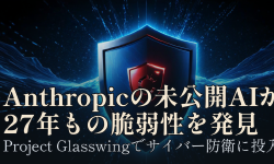 Featured image of post Anthropicの未公開AIが27年もののOpenBSD脆弱性を発見。Project Glasswingでサイバー防衛に投入
